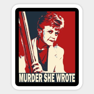 Murder She Wrote Poster Sticker